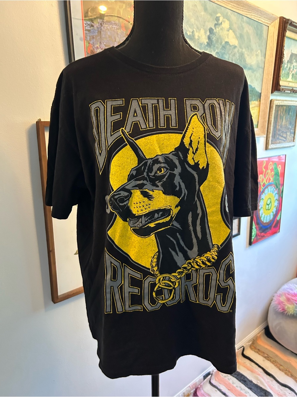 Death Row Records Black & Yellow Graphic Tee